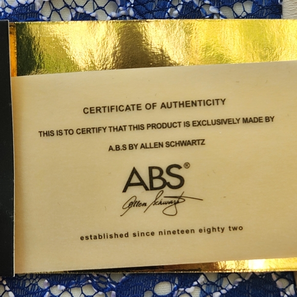 ABS Allen Schwartz Women's Dress Size 4 Blue Floral Lined Classic NWT Made USA - Picture 7 of 10